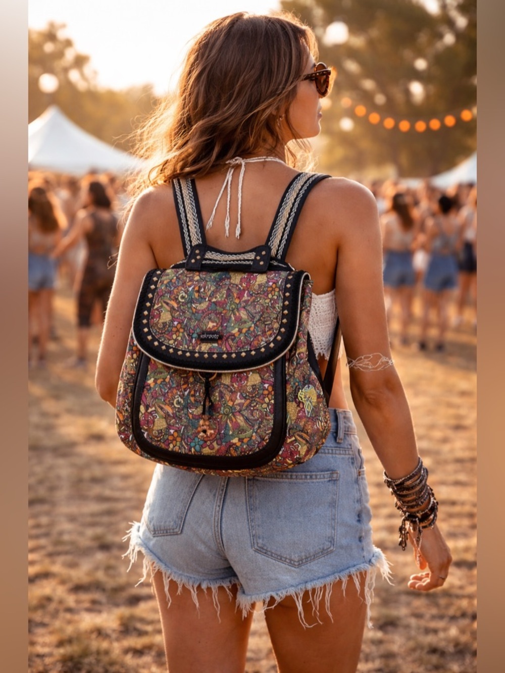 Sakroots Artist Circle Convertible Purse Backpack